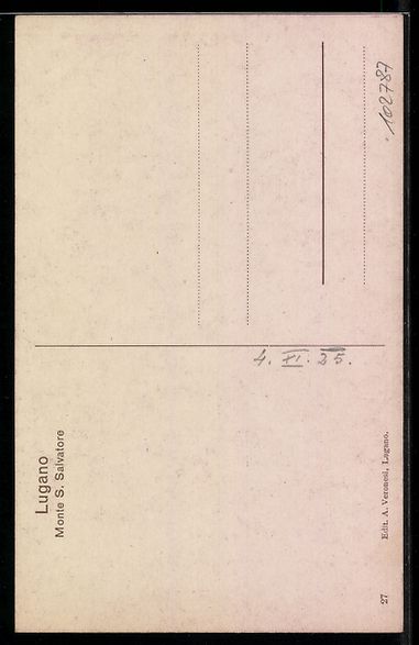 Cartoline postali: Lugano, Monte S. Salvatore, ragazza con  – Usato da Berlin venduto da bartko-reher 1