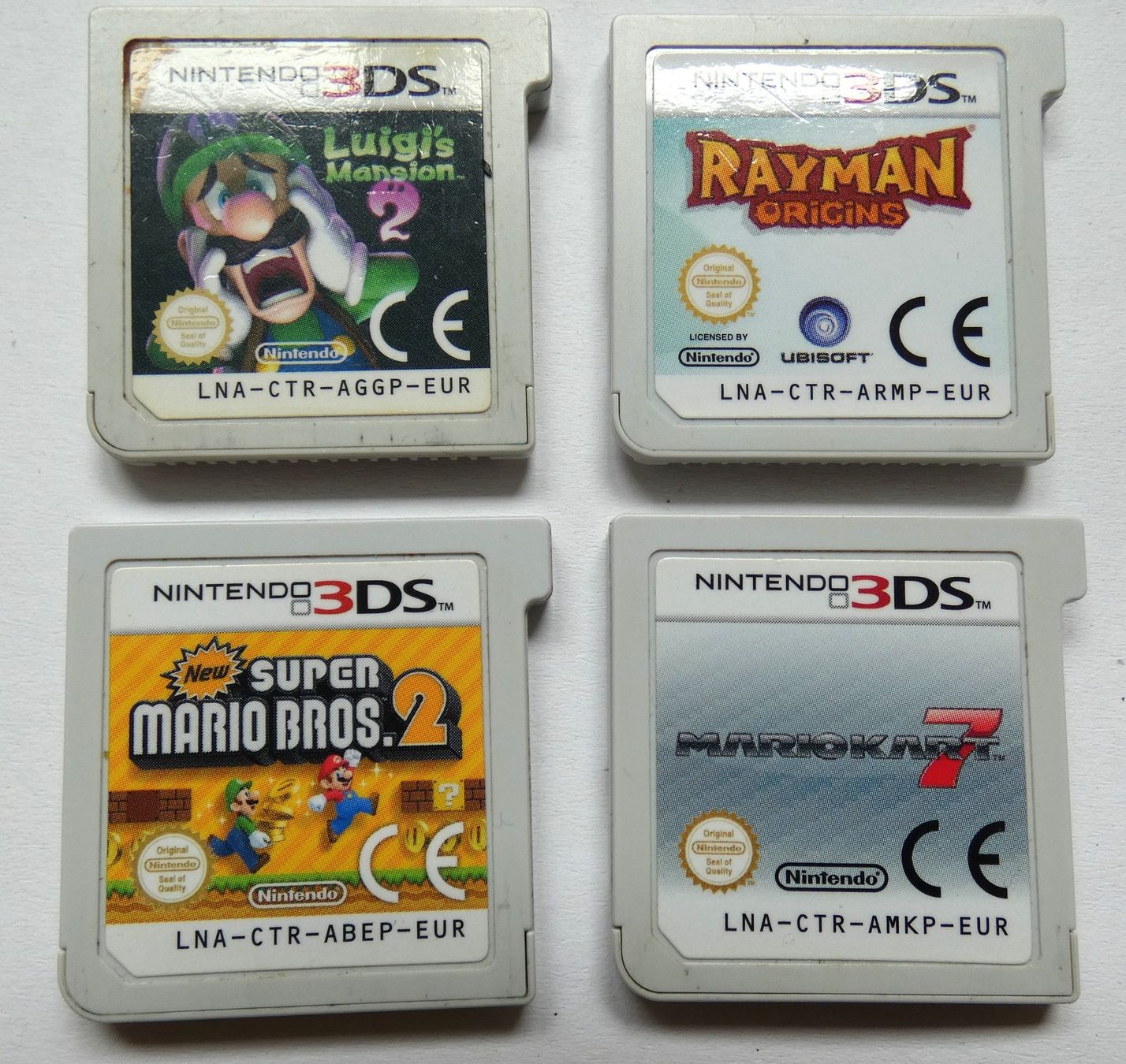 Nintendo 3DS - 4 Spiele (Mario Kart, Rayman, Mario...) (Gebraucht) in ...