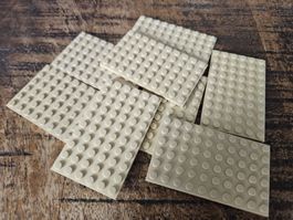 lego 3033 lot de 8 pièces Tan Plate 6 x 10