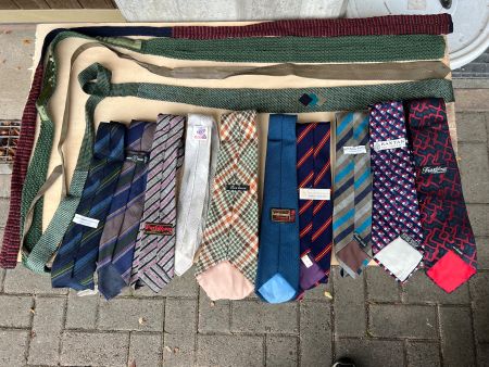 28 Krawatten-Set: Vintage Seide/Wolle, Herbstfarben, Top!
