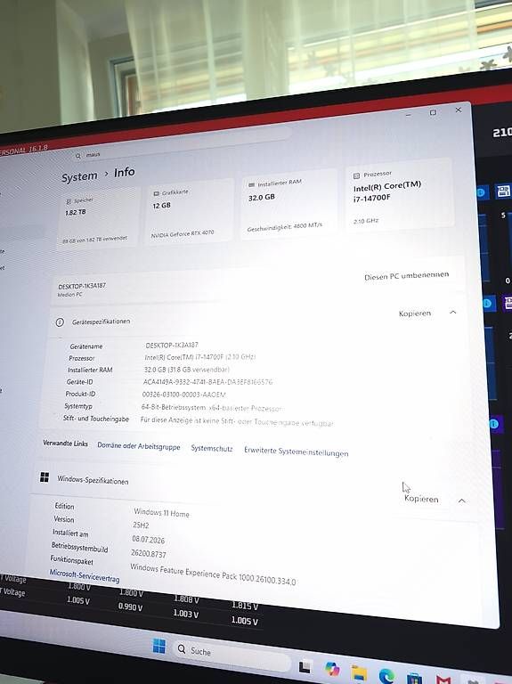 PC: Gaming PC  i7-14700F, RTX 4070, 32GB DDR5, 2TB, Setup – Usato da Windisch venduto da Xabeba 4