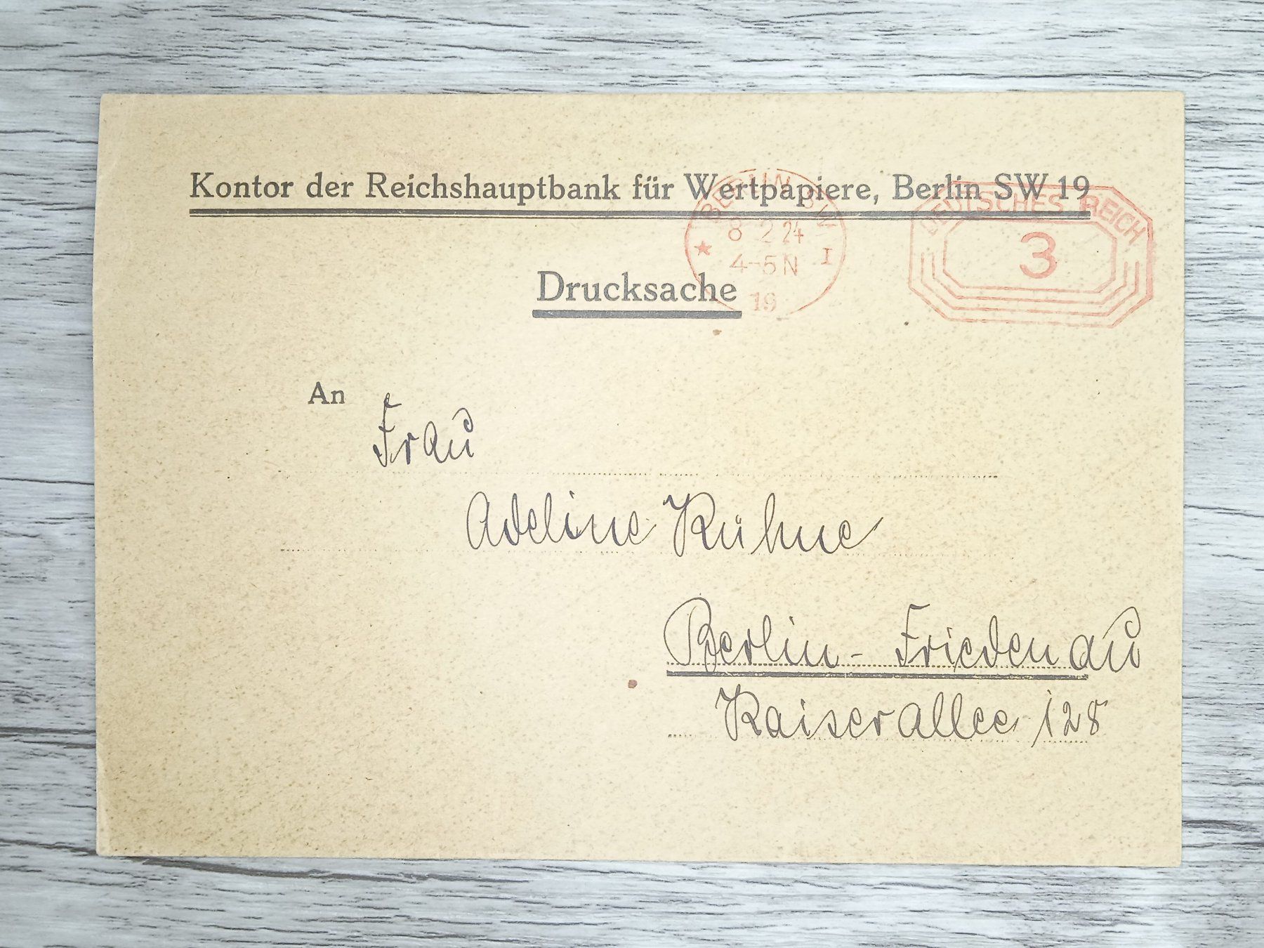 Tutti i francobolli: TR82 Enveloppe + Timbre Allemagne 1924 – Usato da Cousset venduto da Patrick_Collections