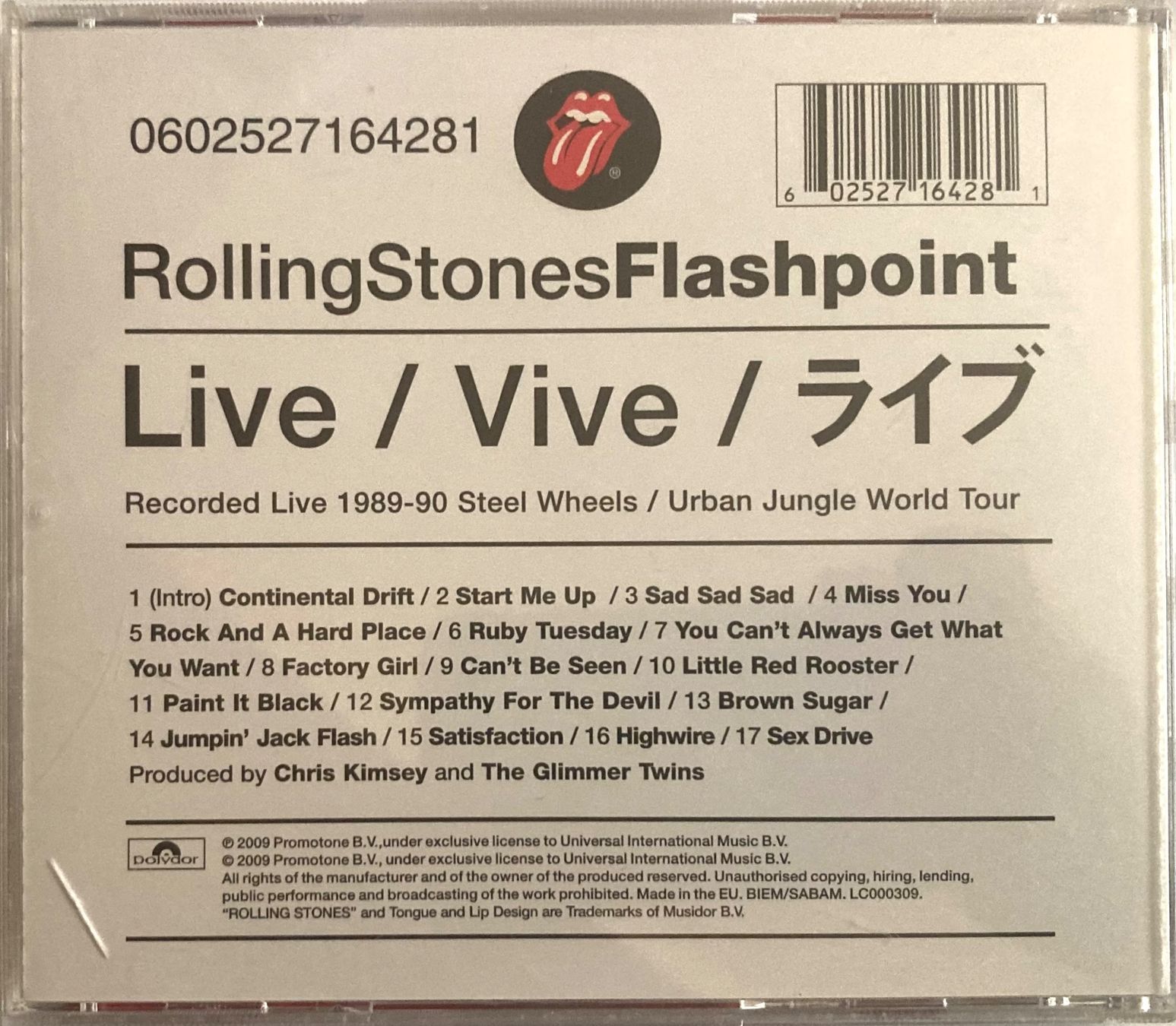 Dischi in vinile: THE ROLLING STONES - FLASHPOINT – Usato da Poliez-Pittet venduto da Newtown-Records 1