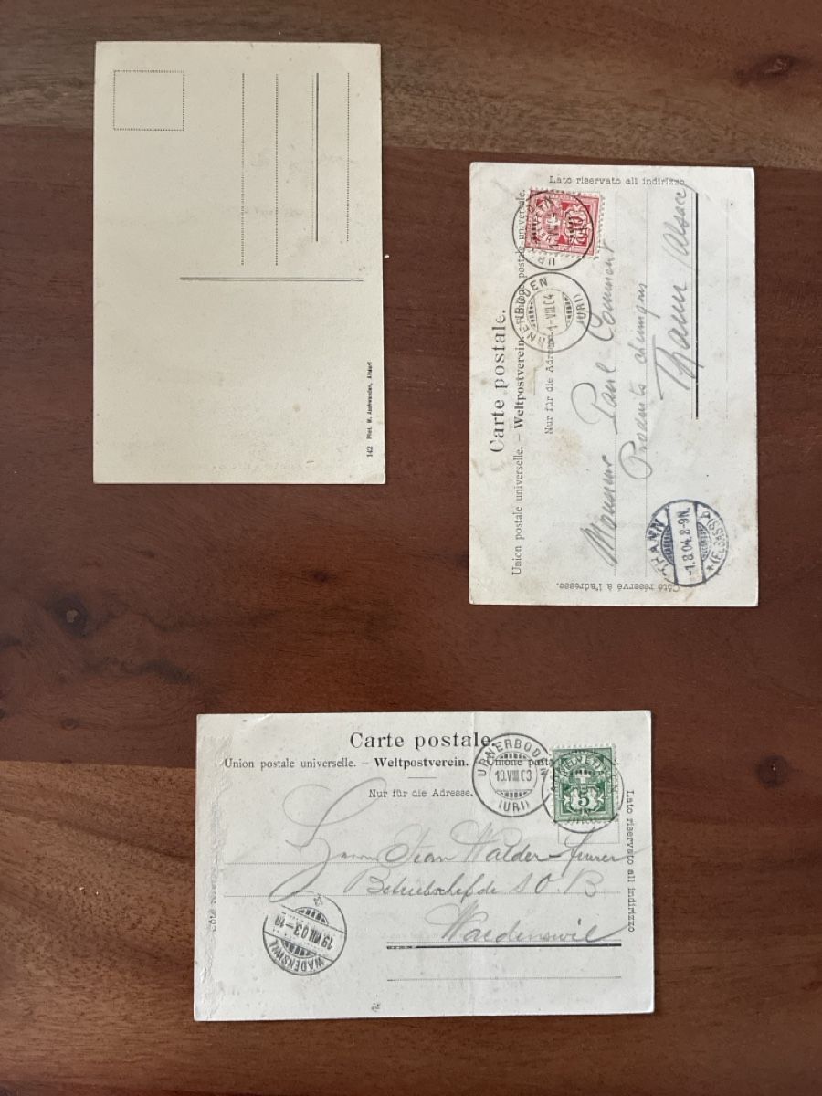 Ansichtskarten: 3 Ansichtskarten Schweiz vom Urnerboden UR – Gebraucht aus Oftringen von Cla.vD.74 1