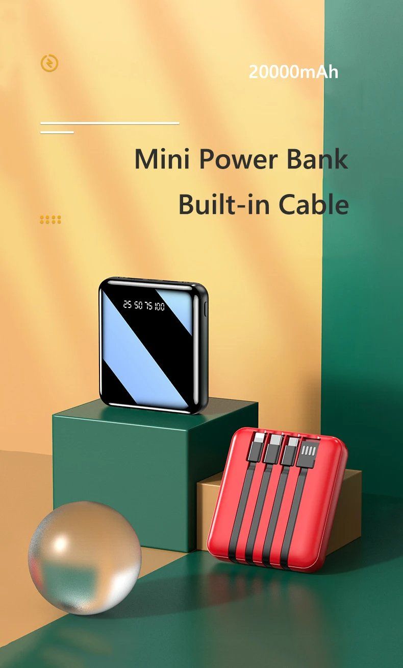 Akkus: Mini Batterie Externe 20'000 mAh, Câbles Intégrés – Neu und originalverpackt aus Delémont von abonprix
