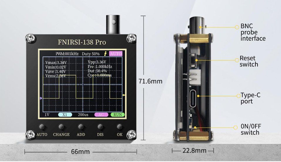 Misurare: Mini Tragbares PRO Digital Handoszilloskop LCD – Nuovo e nell'imballaggio originale da Châtelaine venduto da topshop.switzerland 4