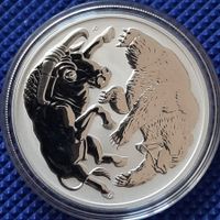 1 oz 9999 Silver Australia 2020 Bull and Bear