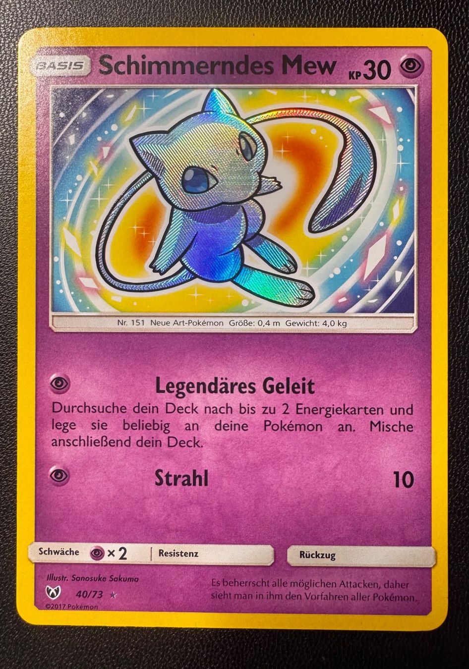 Pokémon Carte collezionabili: Pokemon Schimmerndes Mew 40/73 DE – Usato da Eschen venduto da SenseiS3
