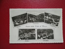 Saluti Dalla Valle di Blenio s/w Karte 1948