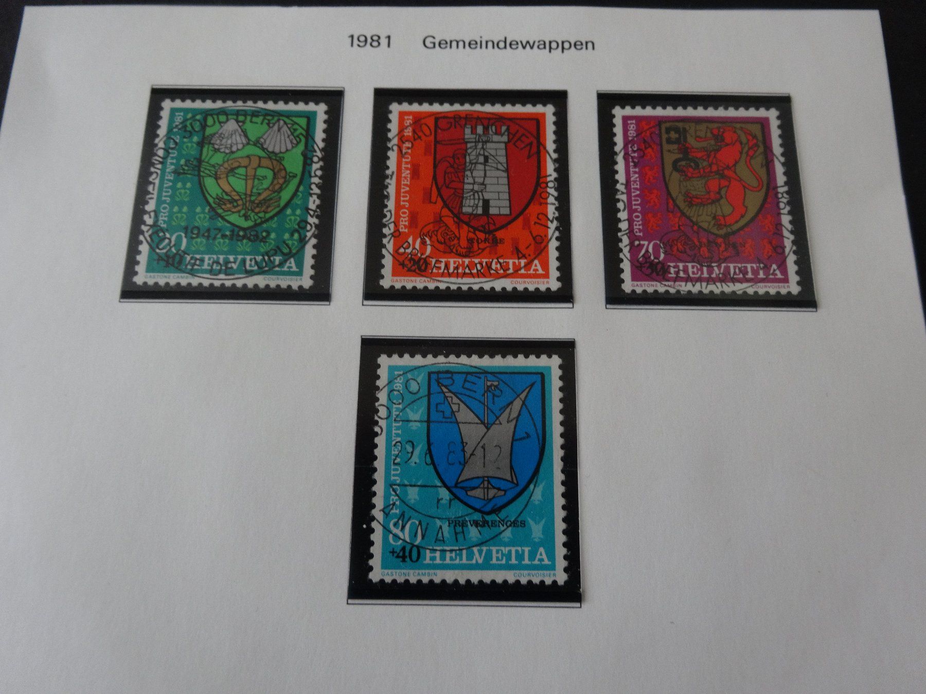 Tutti i francobolli: Pro Juventute 1981 Gemeinewappen gest. – Usato da Neerach venduto da jenny062 1