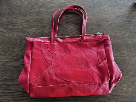 Rote Vintage Handtasche aus Leder