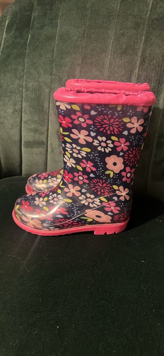 Scarpe per ragazze: Pink Blumen Gummistiefel, Gr. 26 – Usato da Seon venduto da Sunny-Schmuck78