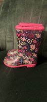 Pink Blumen Gummistiefel, Gr. 26