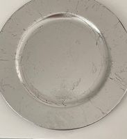 Weihnachtsteller Base 33 cm, Silber  Dekoteller- 18 Stück 
