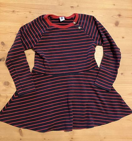 Petit Bateau Kleid gestreift Gr.128/134
