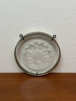 Florale Glas Skulptur Nybro vintage Relief Fensterbild 70er