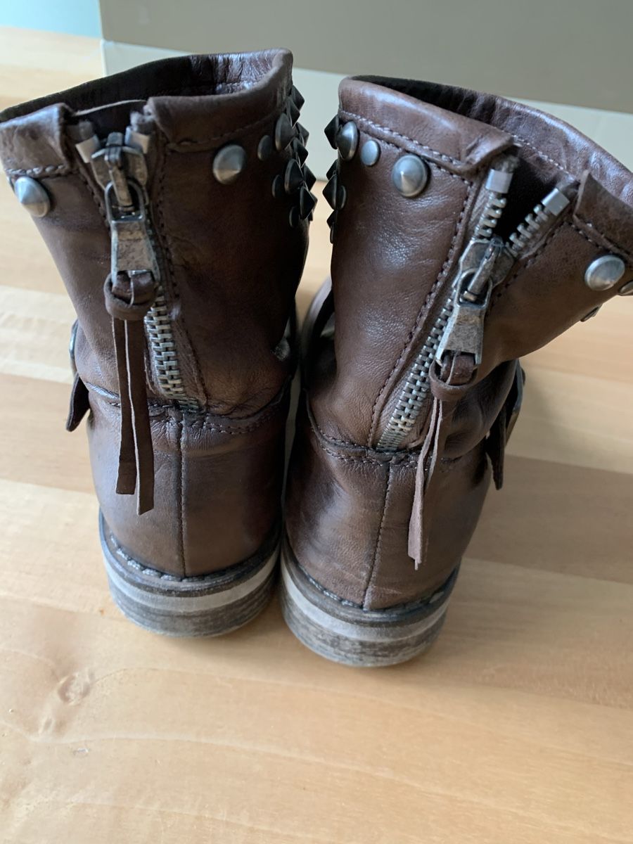 Damenschuhe: Leder Stiefel mit Nieten Gr. 37 – Gebraucht aus Mettmenstetten von _4_YOU_ 3