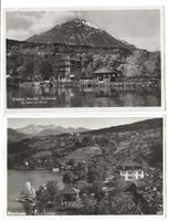 Faulensee bei Spiez BE Pension Seeblick - 2 AK Niesen - 1935