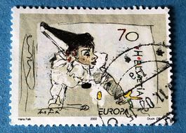 Nr. 1051 Pierrot spielt mit dem Faden GESTEMPELT 2002   