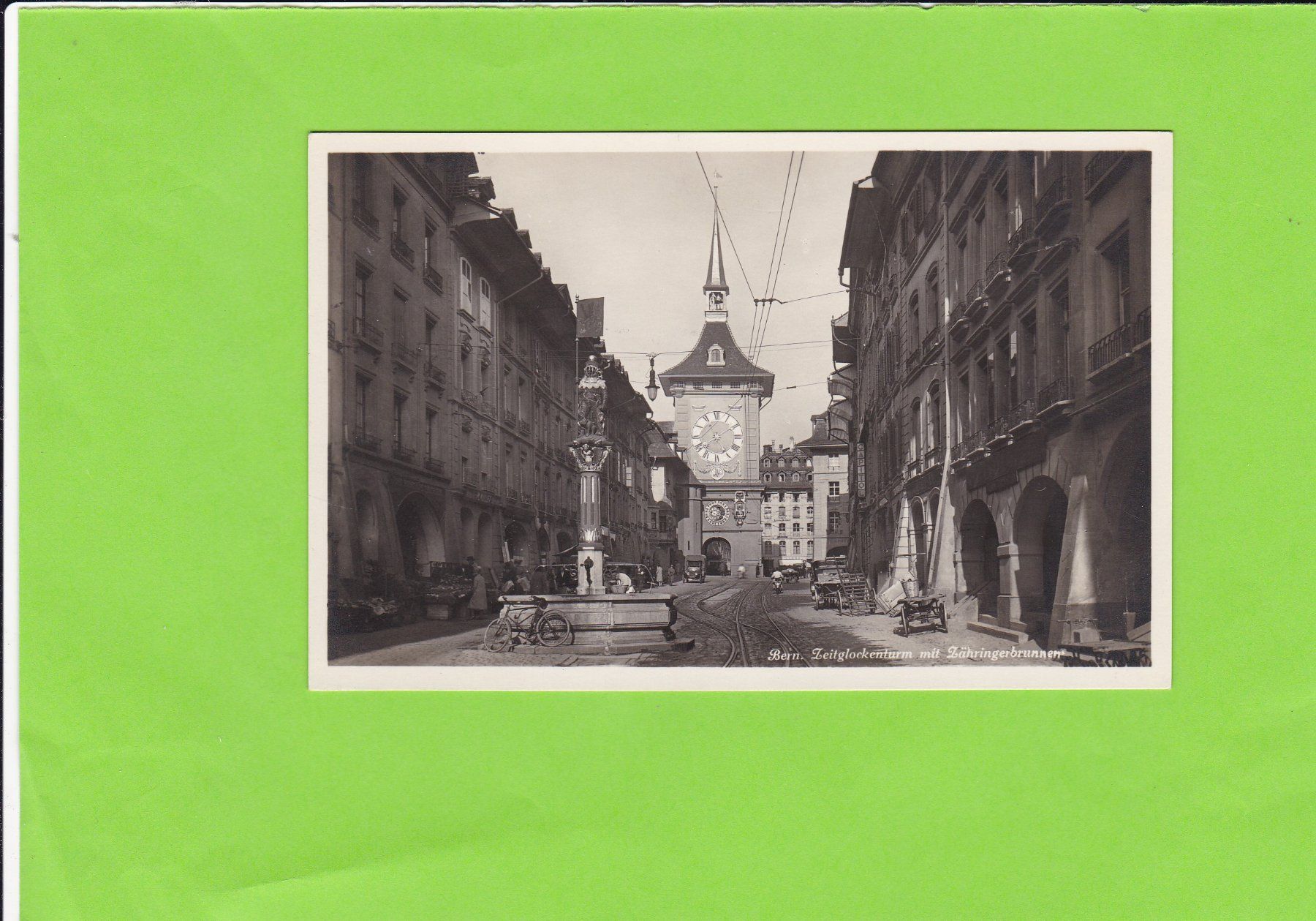 Cartoline postali: Bern-Zeitglockenturm-Oldtimer-belebt--1934 – Usato da St. Peterzell venduto da neckertal