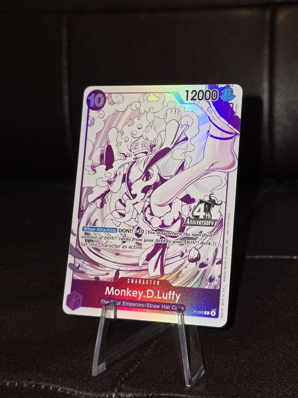 Bandai Carte collezionabili: Monkey.D.Luffy [4th Anniversary] P-099 – Nuovo e nell'imballaggio originale da Bronschhofen venduto da dvnb