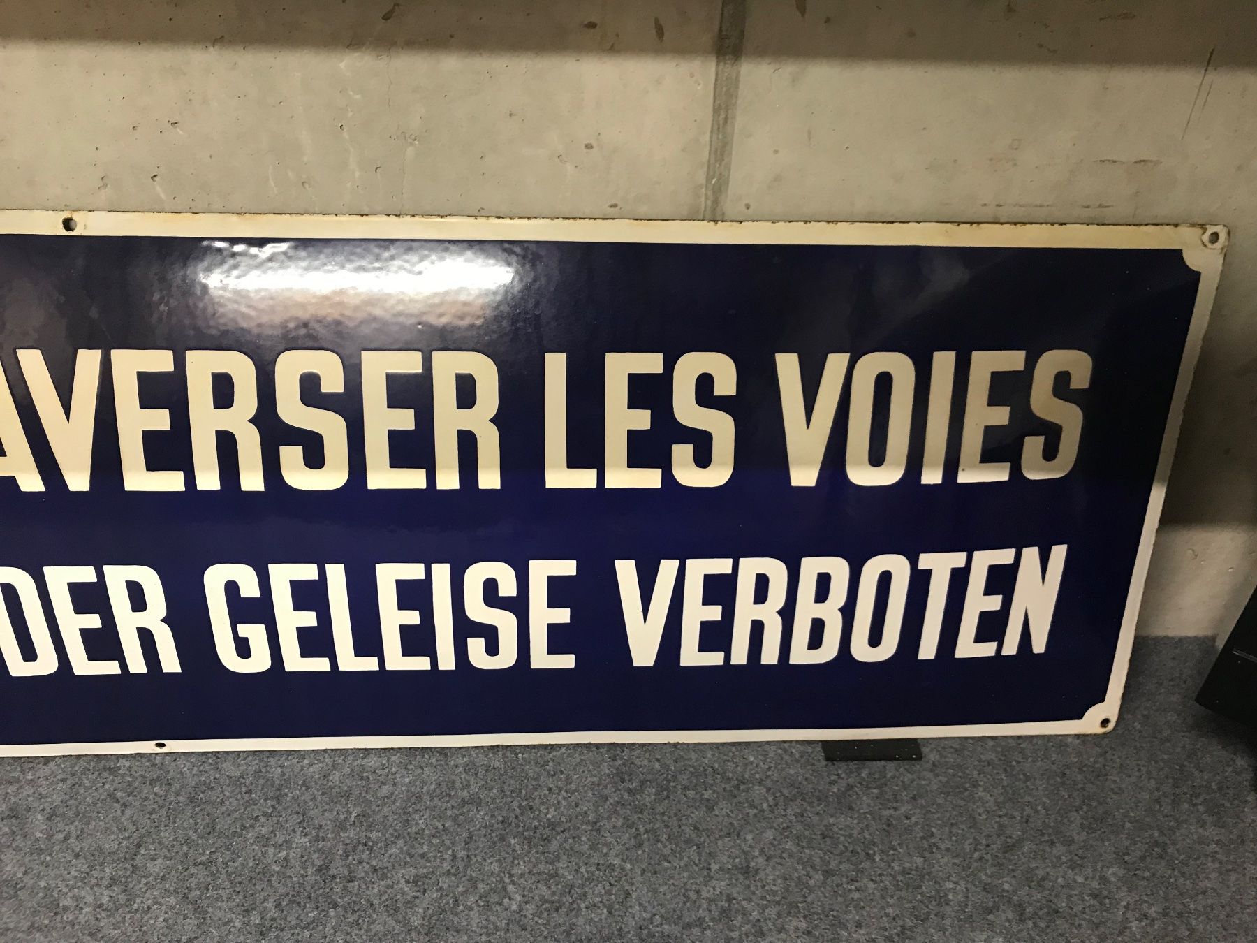 SBB/CFF/FFS Insegne: SBB Email Schild bombiert – Usato da Erschwil venduto da Freitag1 2