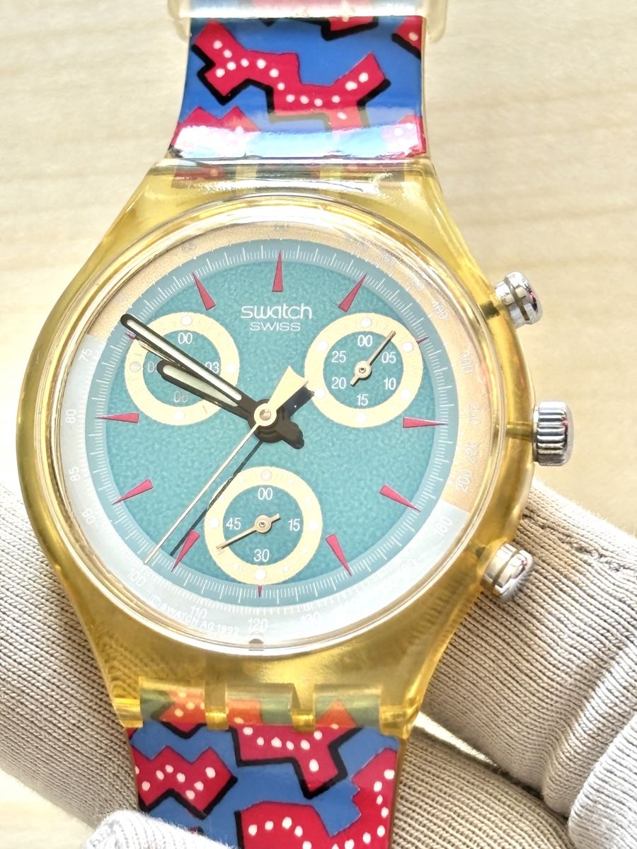 Swatch Uhren: Swatch Chronograph transparent mit Musterband  – Gebraucht aus Grenchen von chththl 3