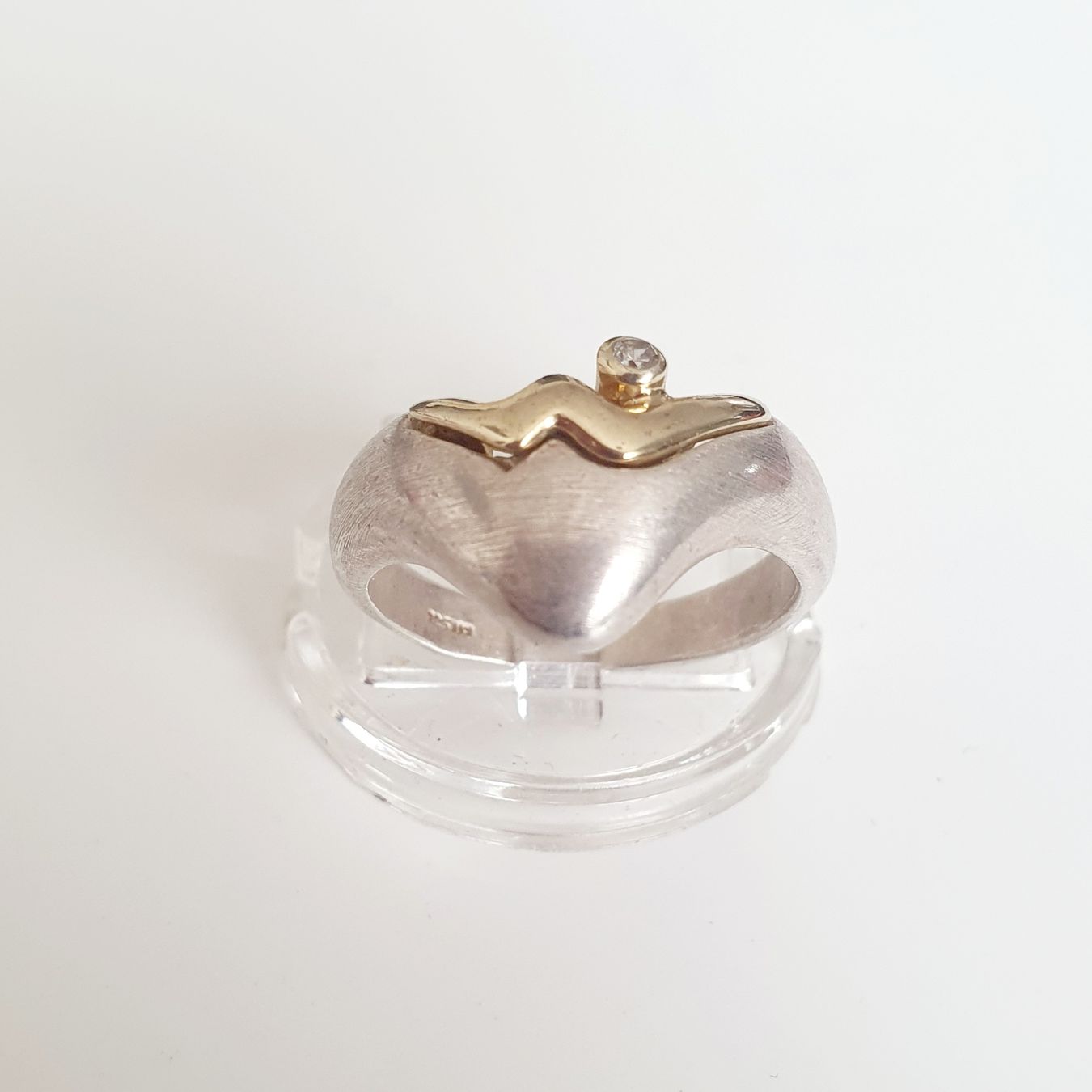 Anelli: Ring Silber 925 mit gold Elemente und Stein Gr 17,8 mm – Usato da Kreuzlingen venduto da Wunderkiste123 7