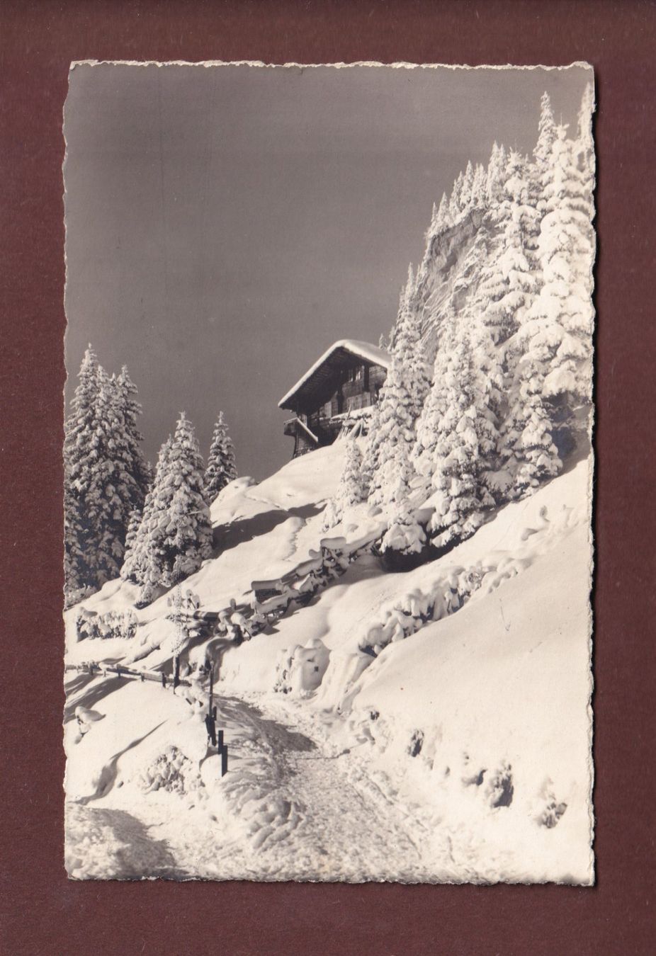 Ansichtskarten: WINTERLANDSCHAFT bei E. Gyger - 1934 – Gebraucht aus Pully von nicecards-shop