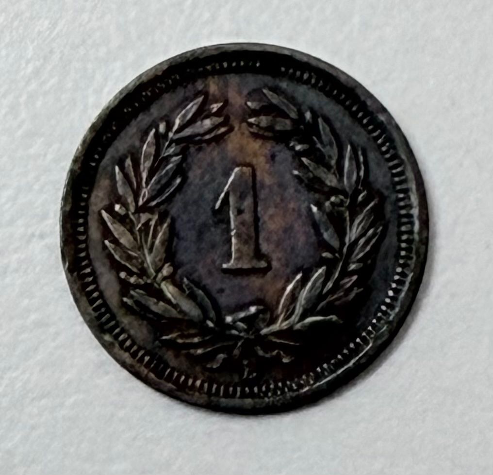 Alle Münzen: Münze 1 x 1 Rappen 1921 – Gebraucht aus Safenwil von gemeinsamX 1