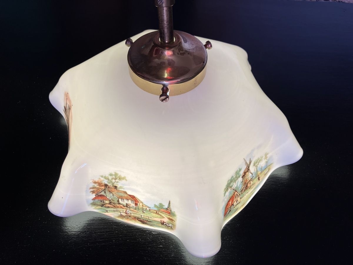 Lampadari & plafoniere: Jugendstil Deckenlampe Opal Glas Top Zustand – Usato da Zürich venduto da otomado 5