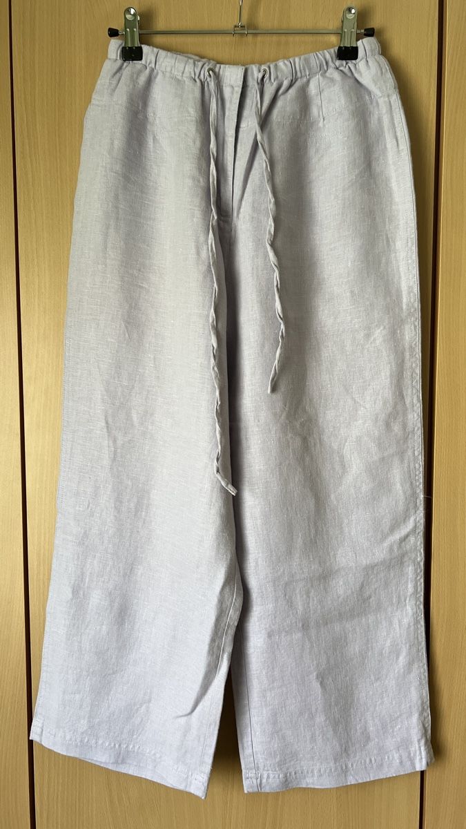 Pantaloni: lila Scandi-Hose (Leinen) – Usato da Therwil venduto da blubblubblubb