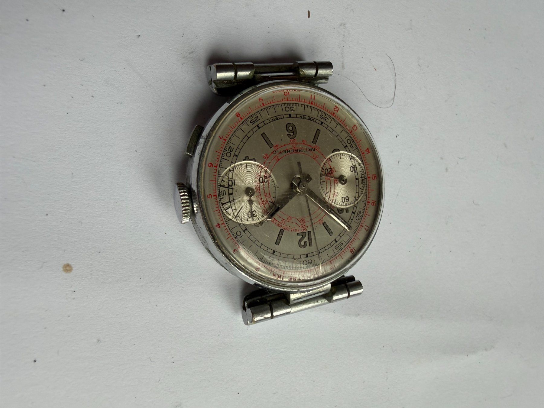 Orologi: Antimagentic Chronograph Mobilmachung 1939 – Difettoso da Worblaufen venduto da chronyves 8