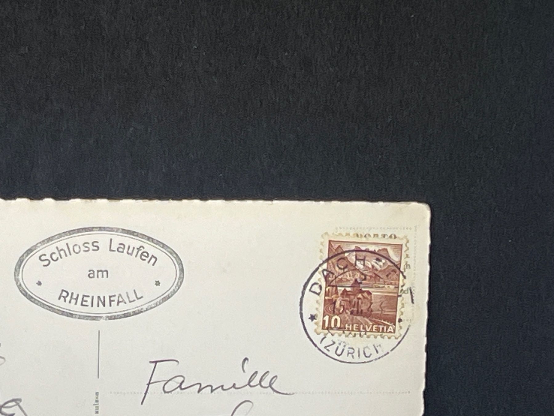 Cartoline postali: Ansichtskarte: Rheinfall mit Schloss Laufen – Usato da Widnau venduto da Brusi9 1
