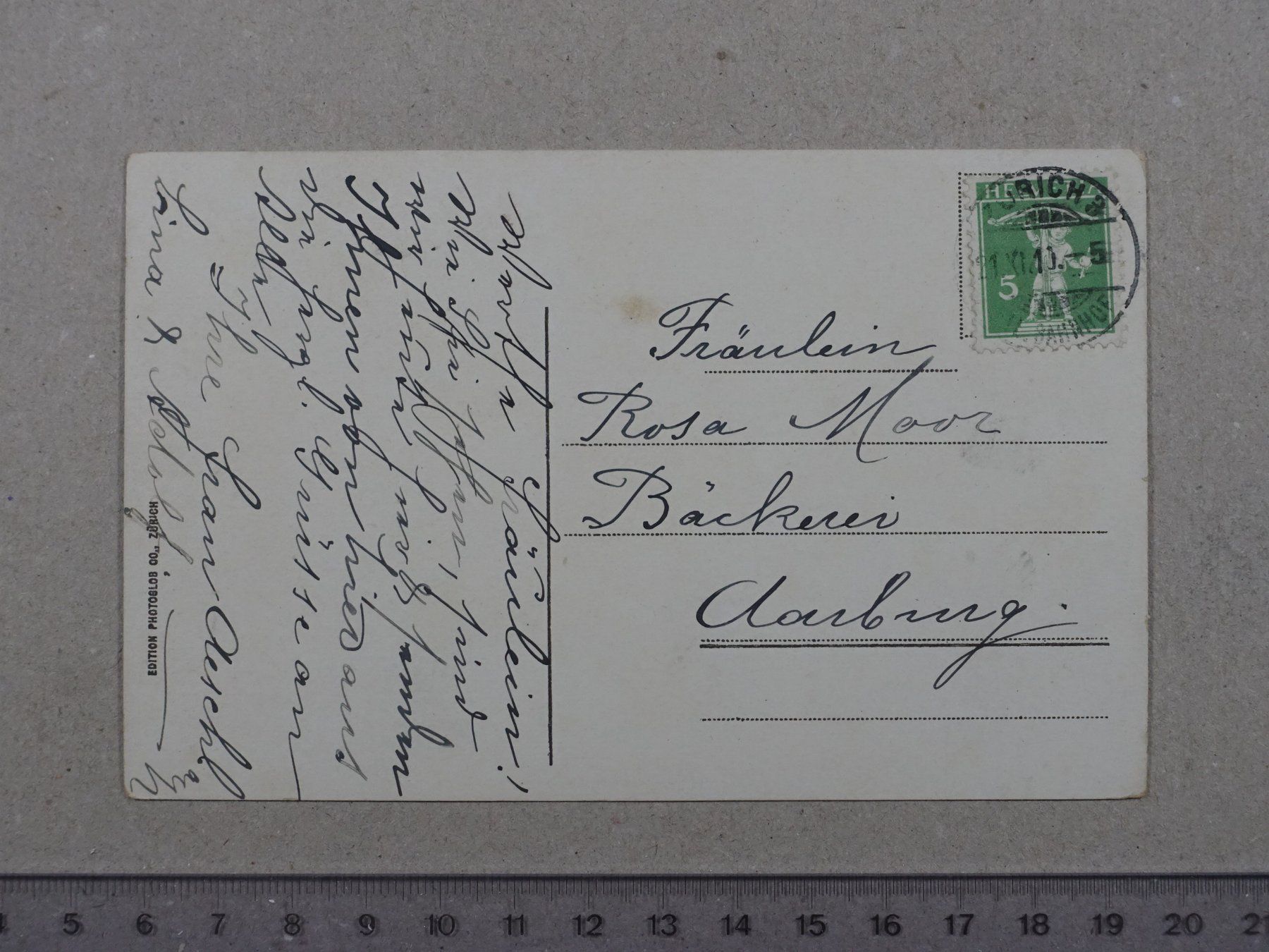 Cartoline postali: Zürich, vom Polytechnikum aus – Usato da Lenzburg venduto da fh1 1