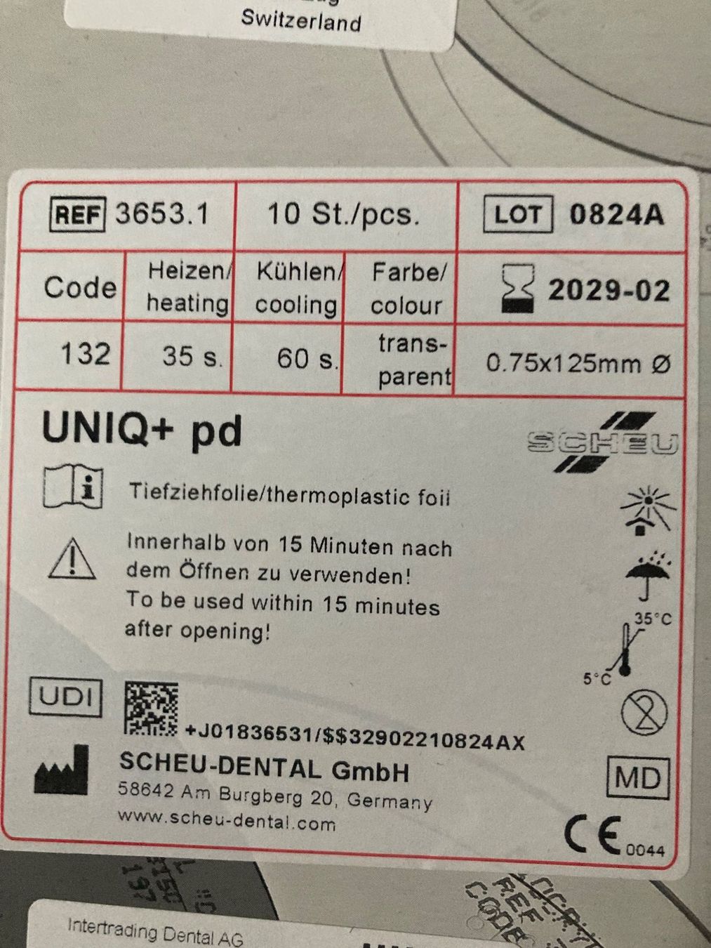 Fogli trasparenti: Paket Scheu UNIQ+ Folien 0.75mm – Nuovo e nell'imballaggio originale da Kaltbrunn venduto da Silberkiste 1