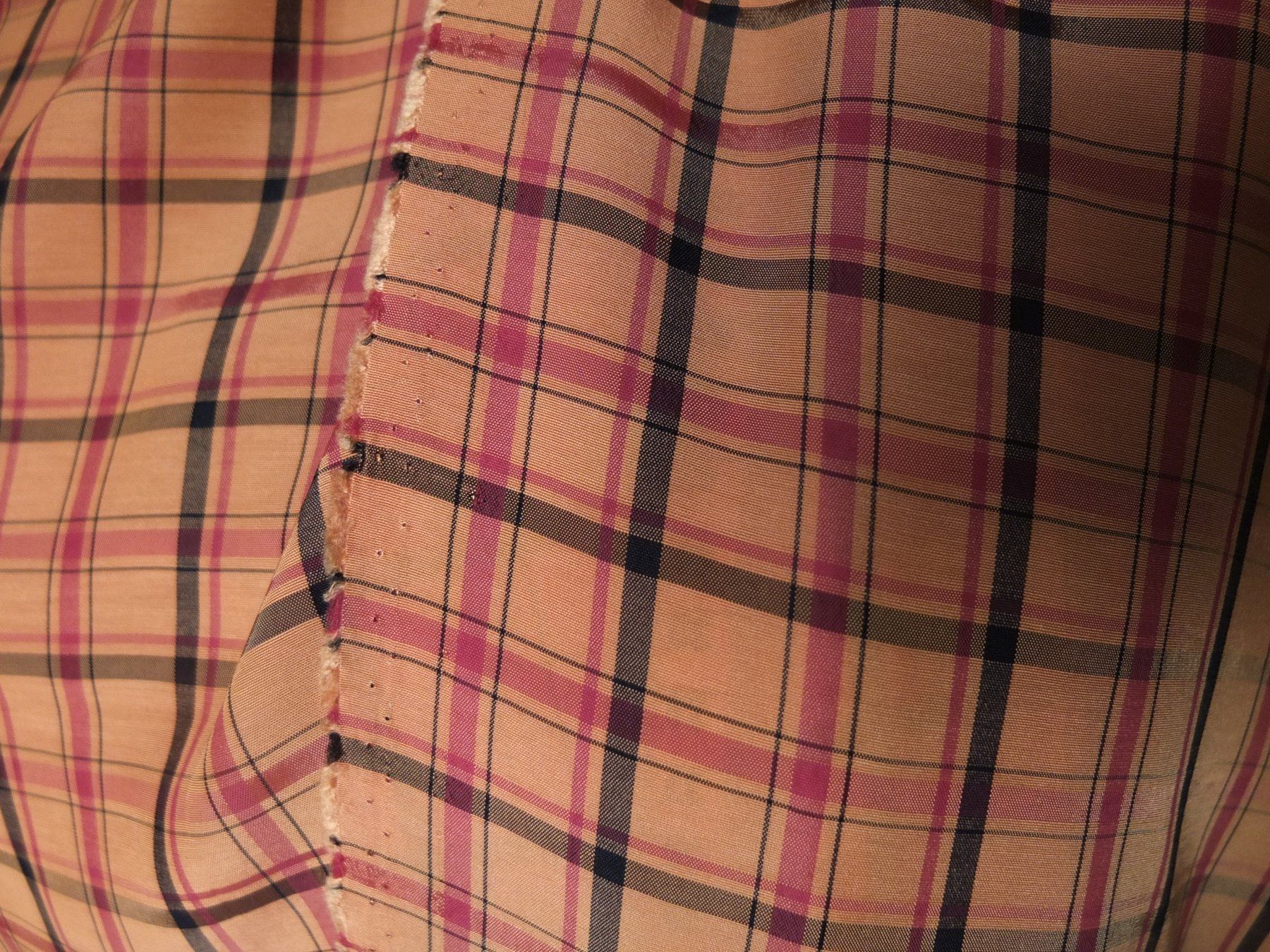 Tessuti: Leichter Stoff 76 Viskose/Polyester Orange Karo B155 L140 – Nuovo (secondo la descrizione) da St. Margrethen SG venduto da Profitboerse 3