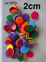 200x Filz Kreise 20mm  für Allerlei Kreative Ideen Rondellen
