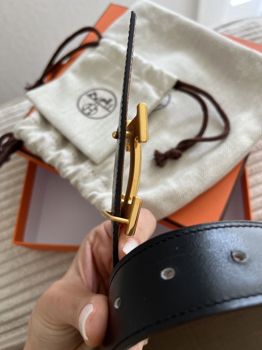 Hermès Cinture: Hermès Gürtel Constance, Gr. 75, Goldschnalle – Usato da Bern venduto da Janne.KN 6