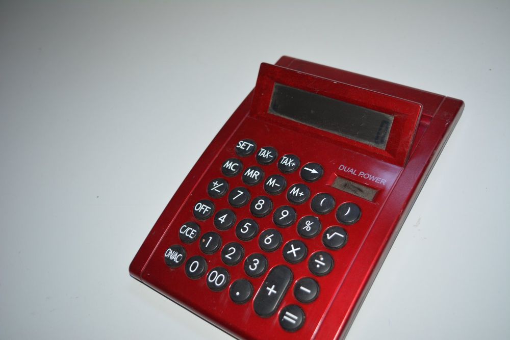 XXL Taschenrechner rechner mit grossen Tasten rot (Gebraucht) in ...