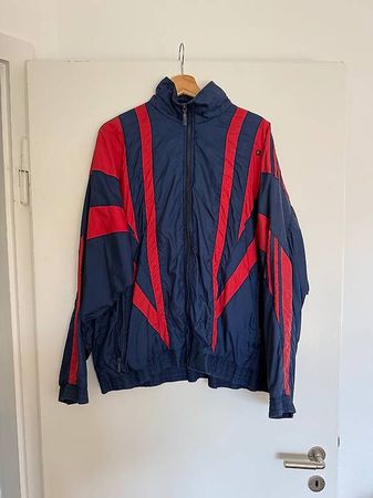 Adidas Vintage Trainerjacke Blau / Rot Gr. ca. L