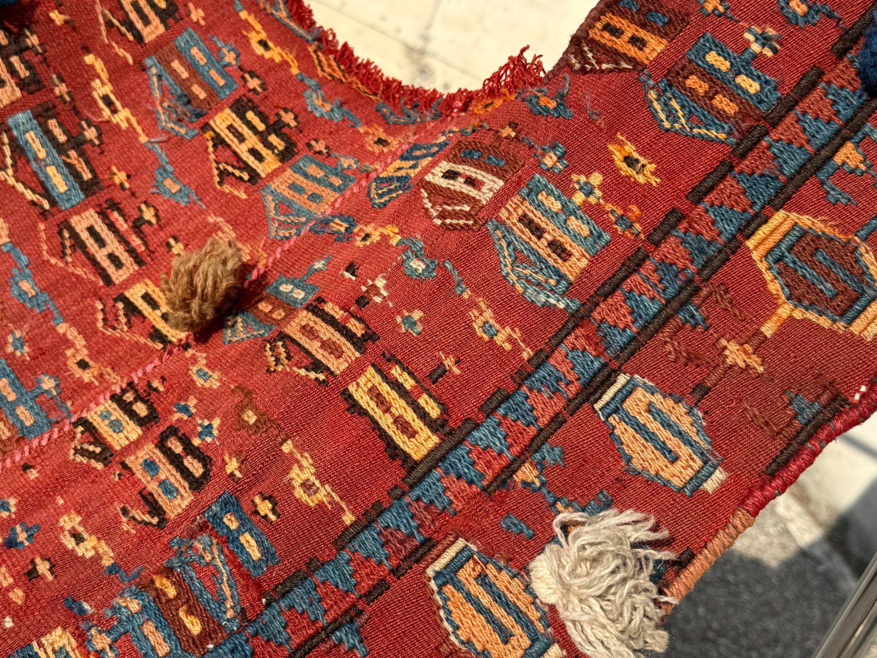 Tapis: Satteldecke oder Lasttierdecke Sileh-Technik end 19th 104x80 – D'occasion à Vacallo par cri_229f 6