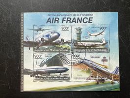 2013 Zentralafrika Air France  Block gest.  (A647)
