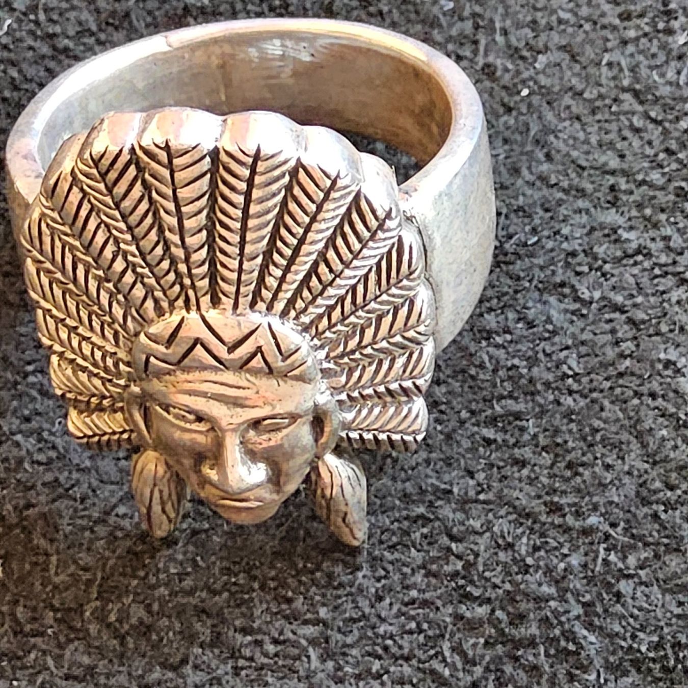 Anelli: Handmade Indianer Sterling Silber Ring for Men Gr. 62 – Usato da Zürich venduto da Aleick 8