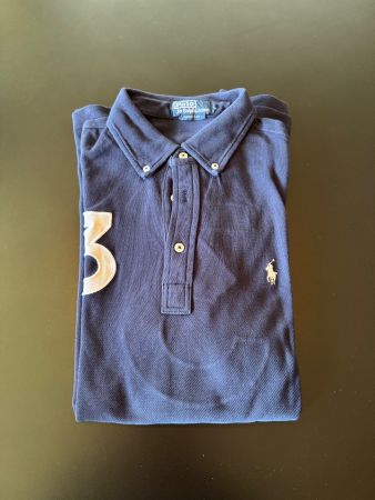 POLO RALPH LAUREN, Polo-Shirt, langarm, blau, Grösse M