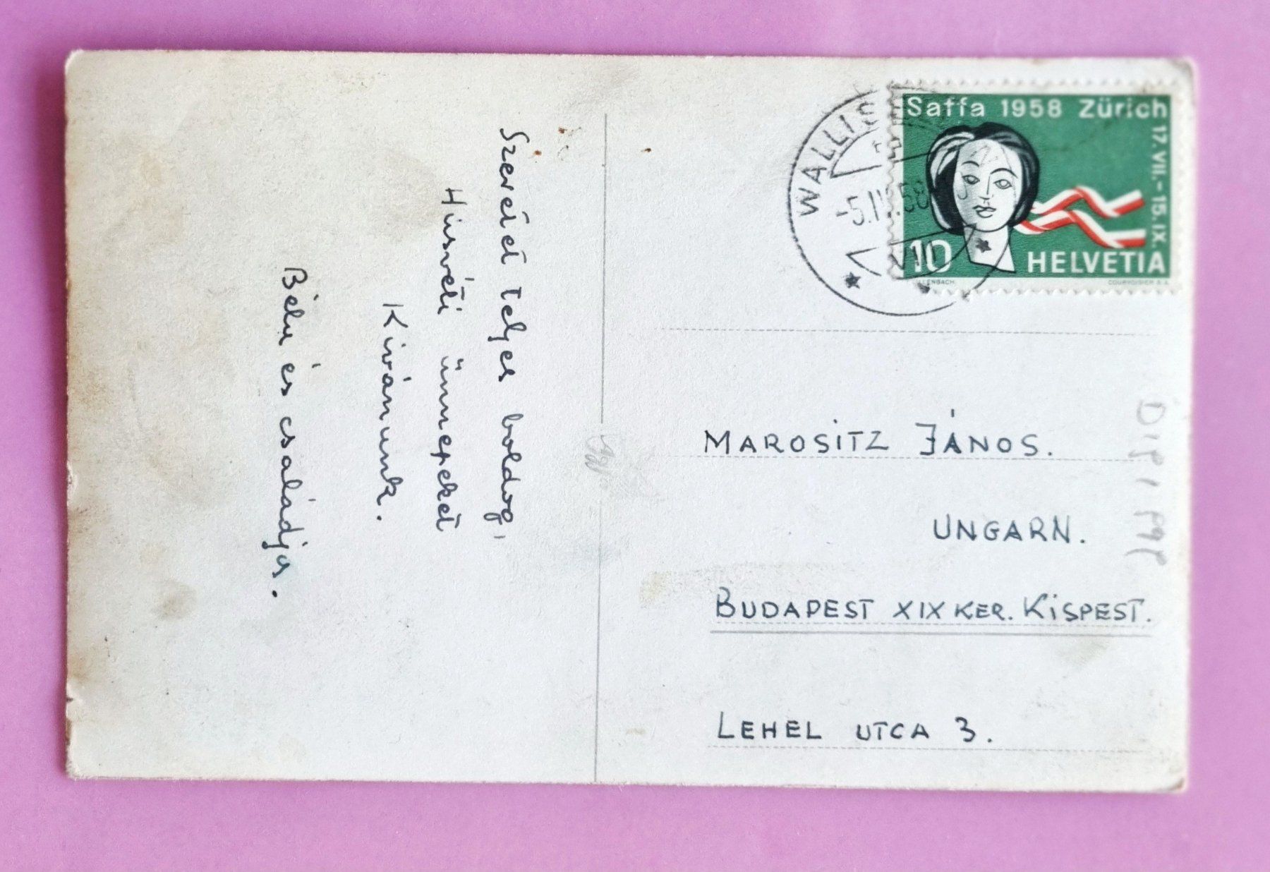 Cartoline postali: Wallisellen - Dorfpartie - 1958 – Usato da Rothrist venduto da RROENK 1