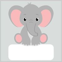 Geburtstafel Elefant - Holztafel kaufen zum bemalen