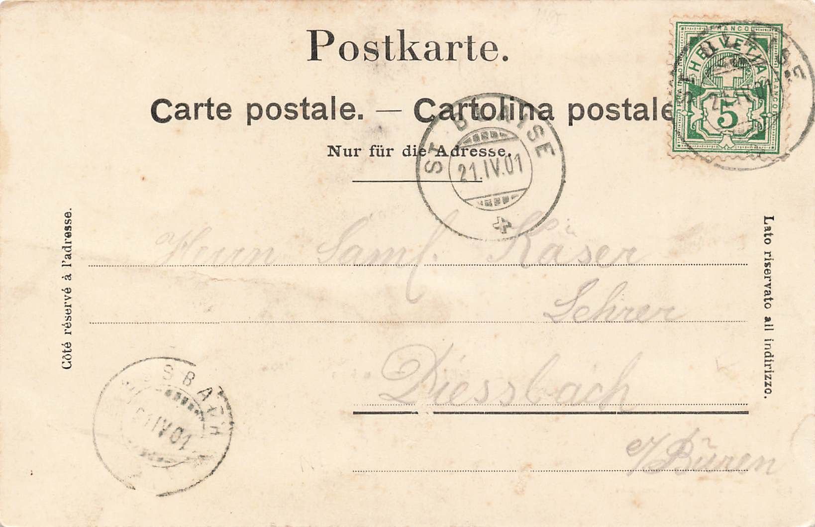 Cartoline postali: Saint Blaise vu du lac – Usato da Biasca venduto da Blenio71 1