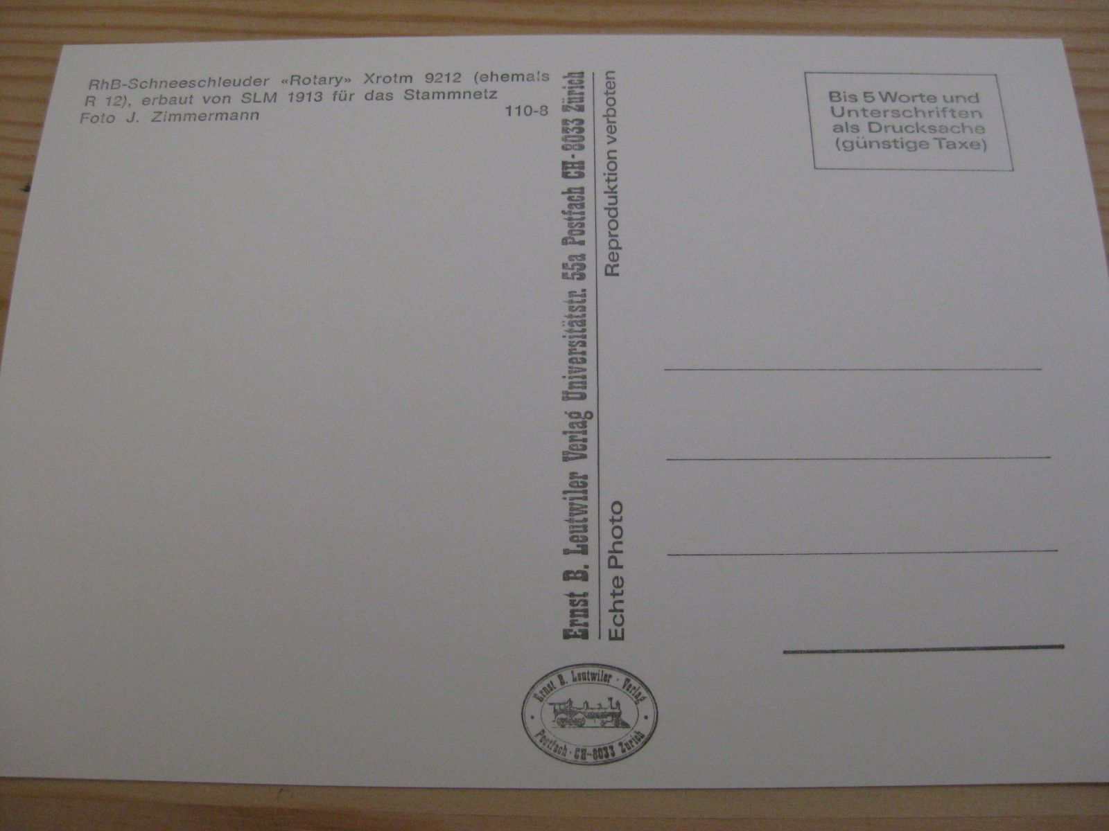 Cartes postales: AK Dampfschneeschleuder – Neuf (Voir description) à Malters par Marosko 1