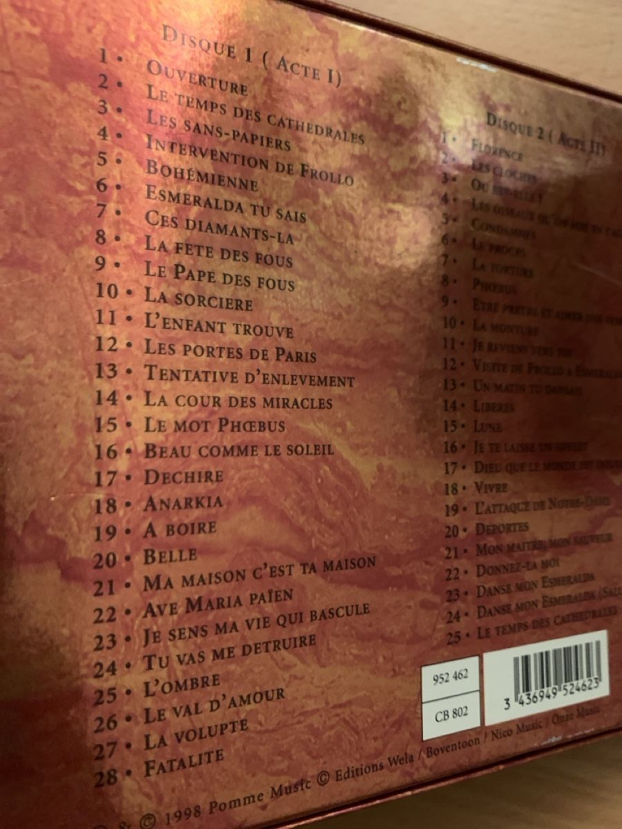 CDs: CD Notre Dame de Paris version intégrale double album – Gebraucht aus Salavaux von Lune_Diurne 2